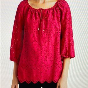 Lauren Ralph Lauren fuchsia cotton blouse SP